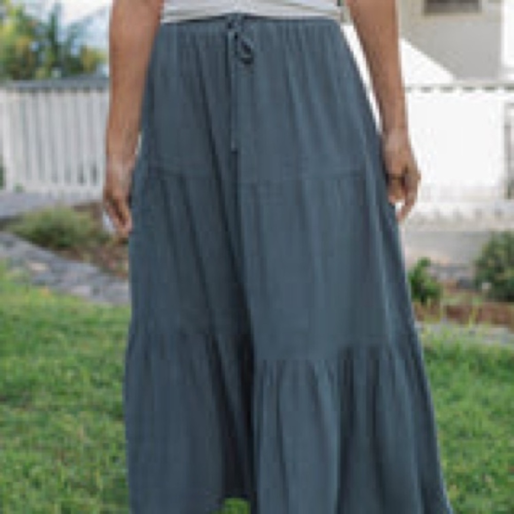 Neuflora Charleston Skirt in Dusty Blue